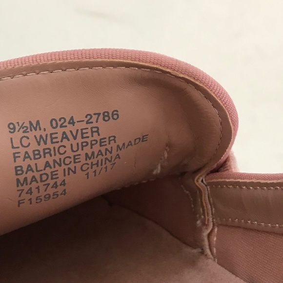 LIZ CLAIBORNE Weaver Slip On Sneakers Velvety Pink Blush Loafer Shoe Size 9.5 - Picture 15 of 16